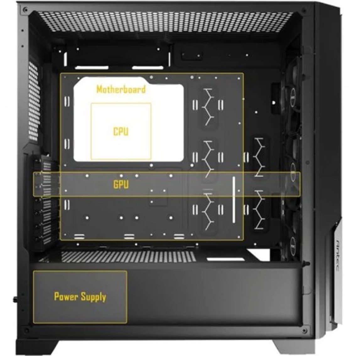 Caja ordenador gaming antec p20ce atx 2 x usb 3.2 sin fuente negro - Imagen 3