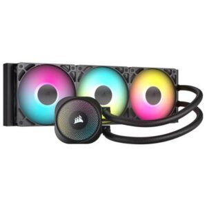 0840006687573 | P/N: CW-9060093-WW | Cod. Artículo: DSP0000040870 Kit refrigeracion liquida corsair nautilus 360 argb 3x 120mm negro