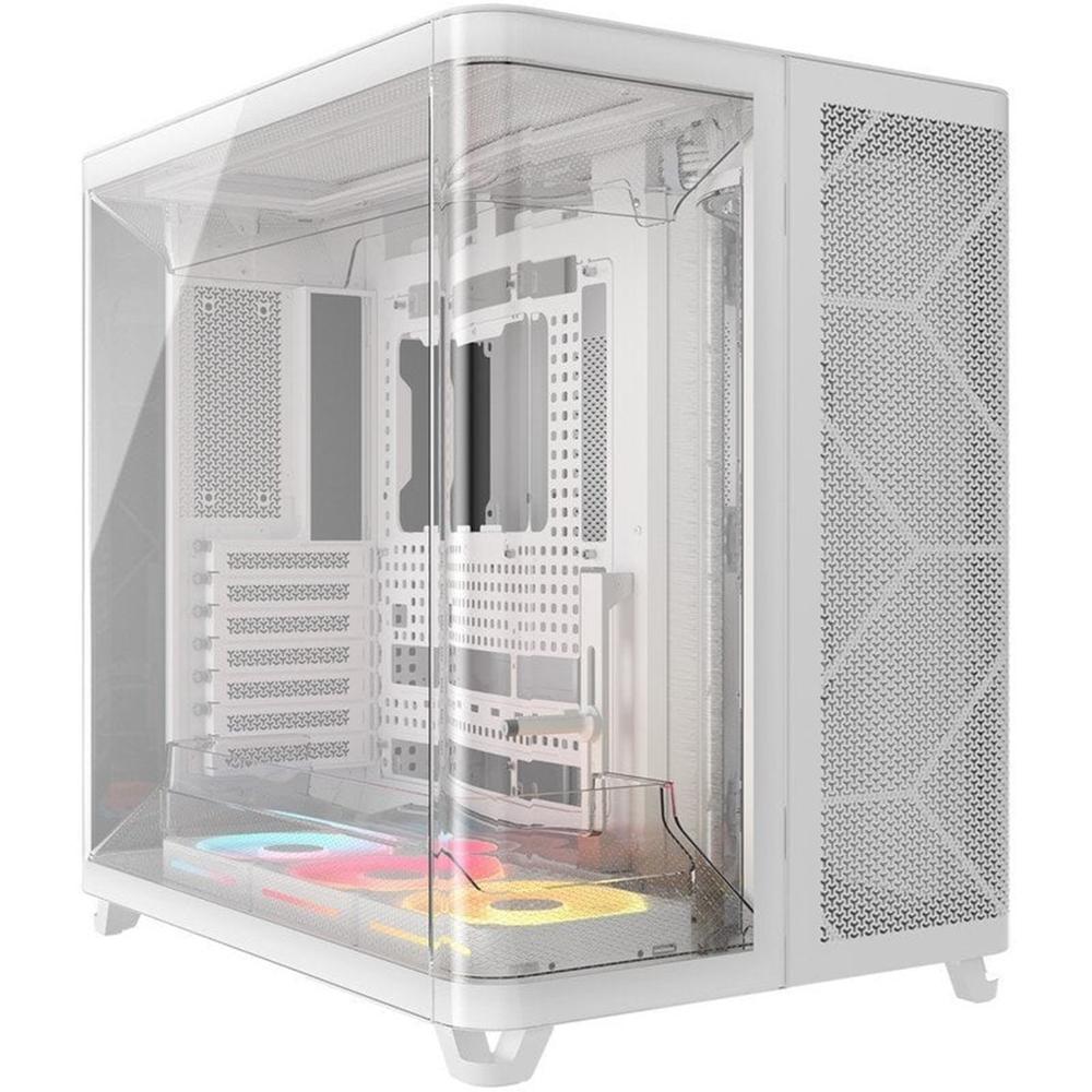 0840440406587 | P/N: CC-9011321-WW | Cod. Artículo: DSP0000039152 Caja ordenador gaming corsair air 5400 lx - r rgb icue atx cristal templado blanca
