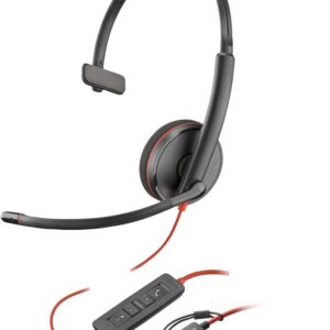 197498428970 | P/N: 8X214AA | Cod. Artículo: DSP0000029914 Auriculares poly monoaurales blackwire 3210 usb - c + adaptador usb - c - a
