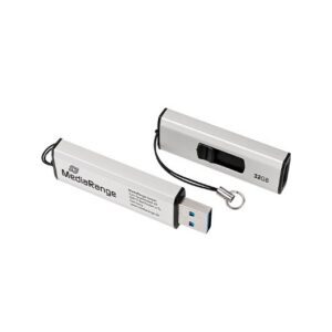 4260283113415 PENDRIVE 32GB USB 3.2 MEDIARANGE SILVER-BLACK MR916 A0056150 Mediarange Almacenamiento MR916