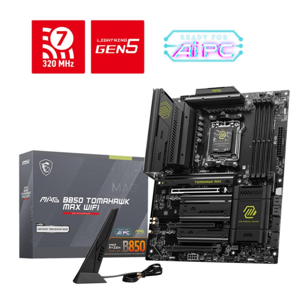 4711377290623 | P/N: 601-7E62-02S | Cod. Artículo: DSP0000029054 Placa base msi mag b850 tomahawk max wifi atx am5
