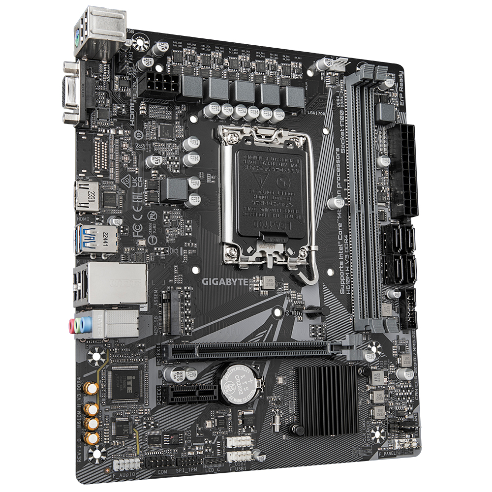 Placa base gigabyte h610m h v3 ddr4 matx 1700 - Imagen 3
