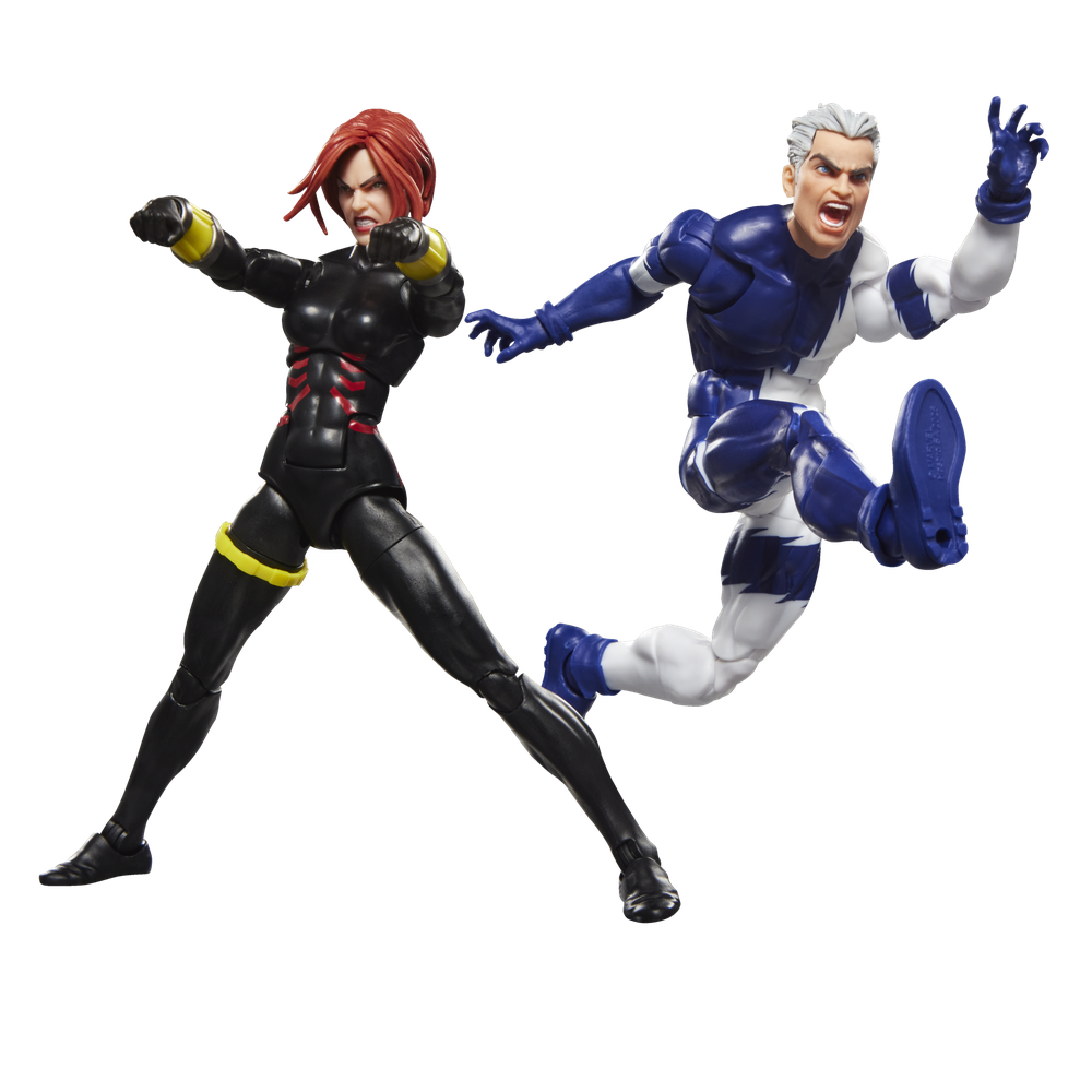 Pack 2 figuras hasbro marvel legends series earths mightiest heroes avengers black widow & quicksilver - Imagen 4
