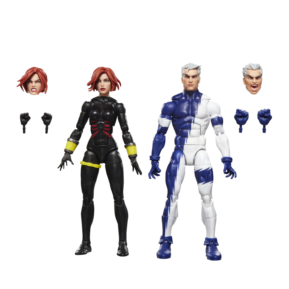 Pack 2 figuras hasbro marvel legends series earths mightiest heroes avengers black widow & quicksilver - Imagen 6