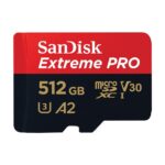 619659188566 | P/N: SDSQXCD-512G-GN6MA | Cod. Artículo: DSP0000032947 Tarjeta memoria micro secure digital 512gb sandisk extreme pro clase 10 uhs - i u3 + adaptador