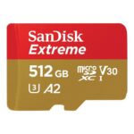 619659189648 | P/N: SDSQXAV-512G-GN6MA | Cod. Artículo: DSP0000032948 Tarjeta memoria micro secure digital 512gb sandisk extreme clase 10 uhs - i u3 + adaptador