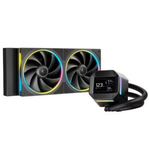 6933412729457 | P/N: R-LM240-BKDMMC-1 | Cod. Artículo: DSP0000040891 Kit refrigeracion liquida deepcool lm240 led rgb 2x 120mm negro