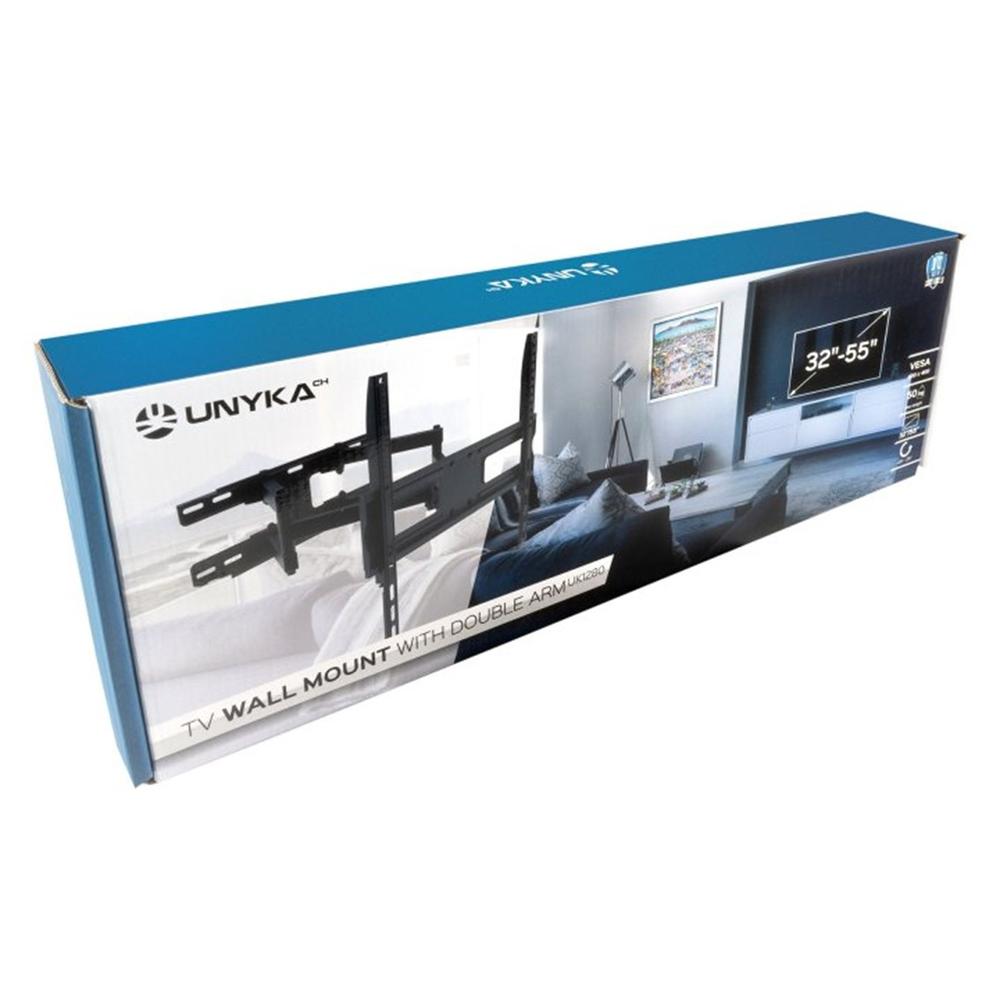 Soporte pared tv unyka vesa hasta 55 pulgadas 400x400mm max 50kg - Imagen 4