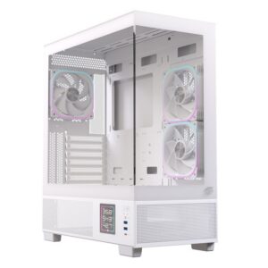 6977277360028 | P/N: EXCS-PR-51DR-W | Cod. Artículo: DSP0000040785 Caja ordenador gaming einarex s501d atx rgb cristal templado blanca