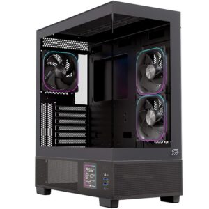 6977277360066 | P/N: EXCS-PR-51DR-B | Cod. Artículo: DSP0000040772 Caja ordenador gaming einarex s501d atx rgb cristal templado negra