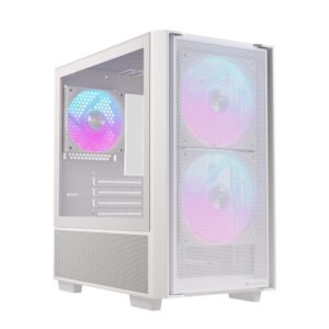 6977277360417 | P/N: EXCS-PM-150R-W | Cod. Artículo: DSP0000040784 Caja ordenador gaming einarex pm150 matx rgb cristal templado blanca