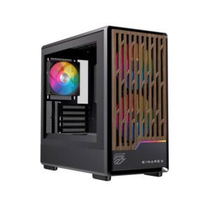 6977277363654 | P/N: EXCS-PM-400R-B | Cod. Artículo: DSP0000040764 Caja ordenador gaming einarex pm400 matx rgb cristal templado negra