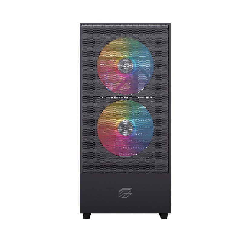 Caja ordenador gaming einarex p100 atx rgb cristal templado negra - Imagen 4