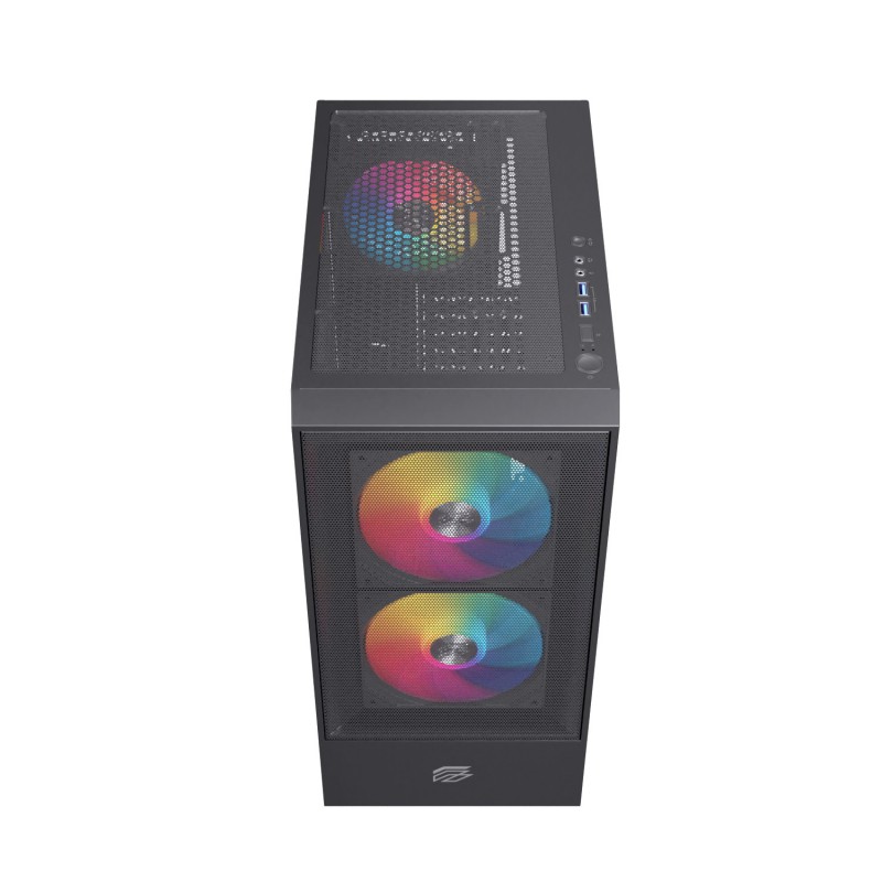 Caja ordenador gaming einarex p100 atx rgb cristal templado negra - Imagen 6