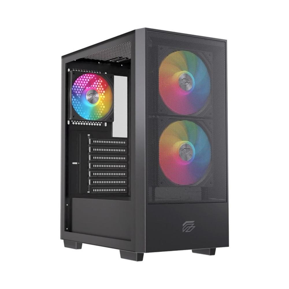 6977277364477 | P/N: EXCS-PL-100R-B | Cod. Artículo: DSP0000040763 Caja ordenador gaming einarex p100 atx rgb cristal templado negra