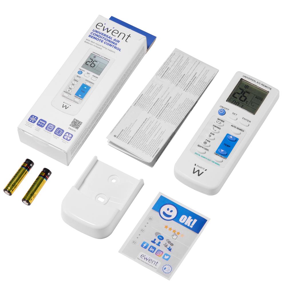 Mando a distancia universal ewent ew1579 para aire acondicionado - Imagen 2