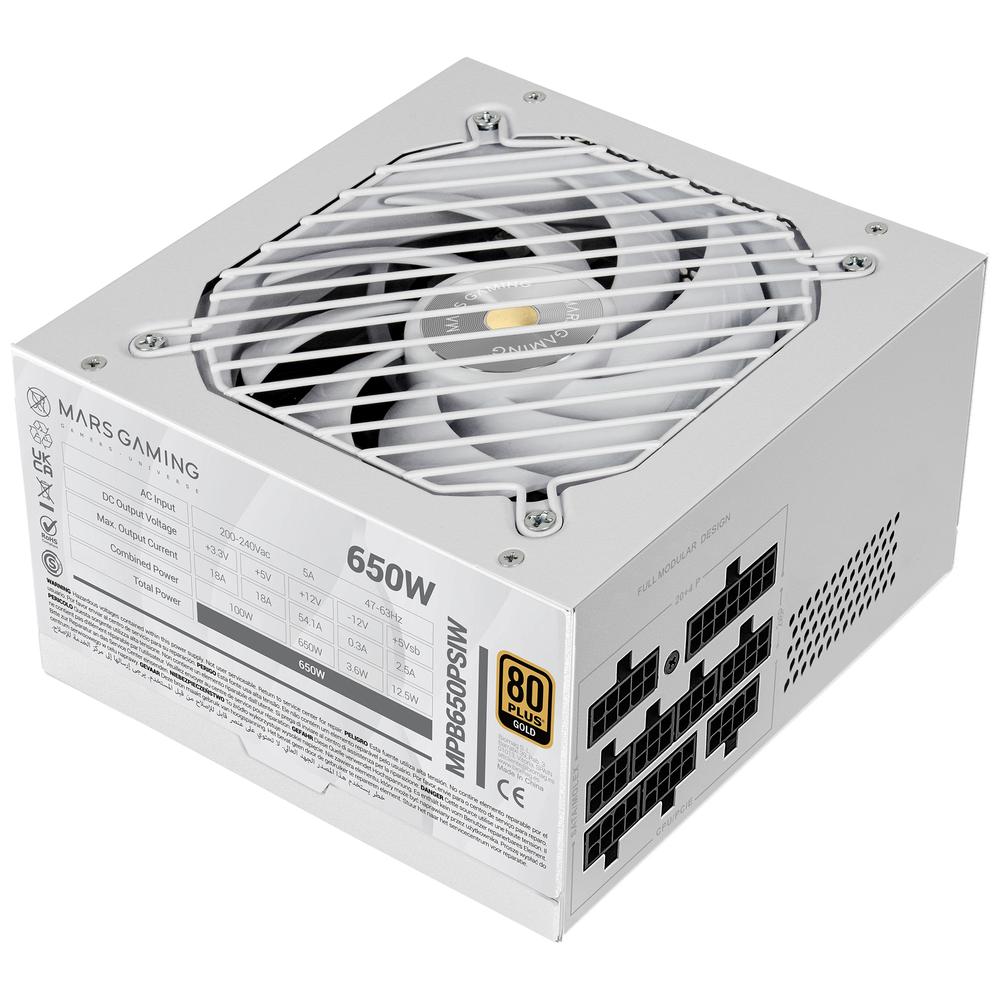 Fuente alimentacion mars gaming mpb650psi atx 650w blanca - Imagen 3