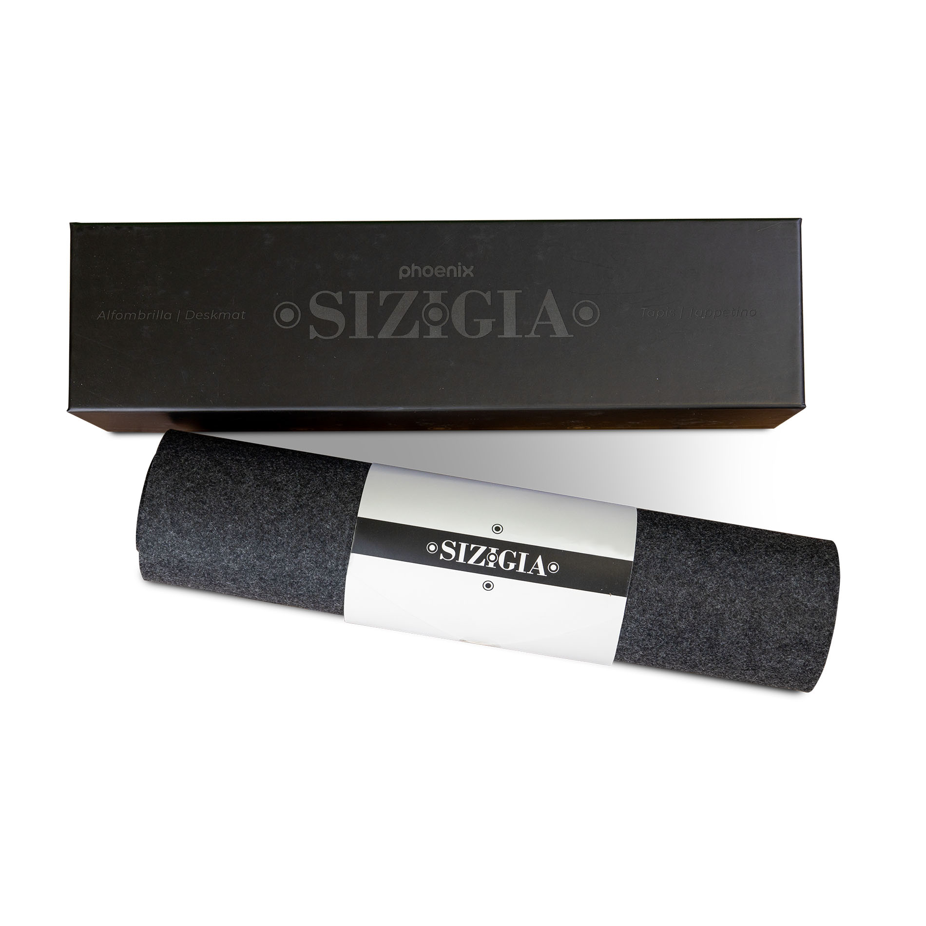 Phoenix sizigia alfombrilla premium de fieltro para escritorio gris oscuro xl - Imagen 4