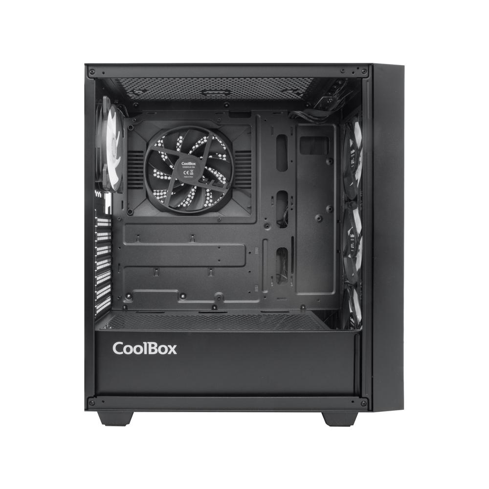 Caja ordenador gaming coolbox ga300 grid line atx argb cristal templado negro - Imagen 6