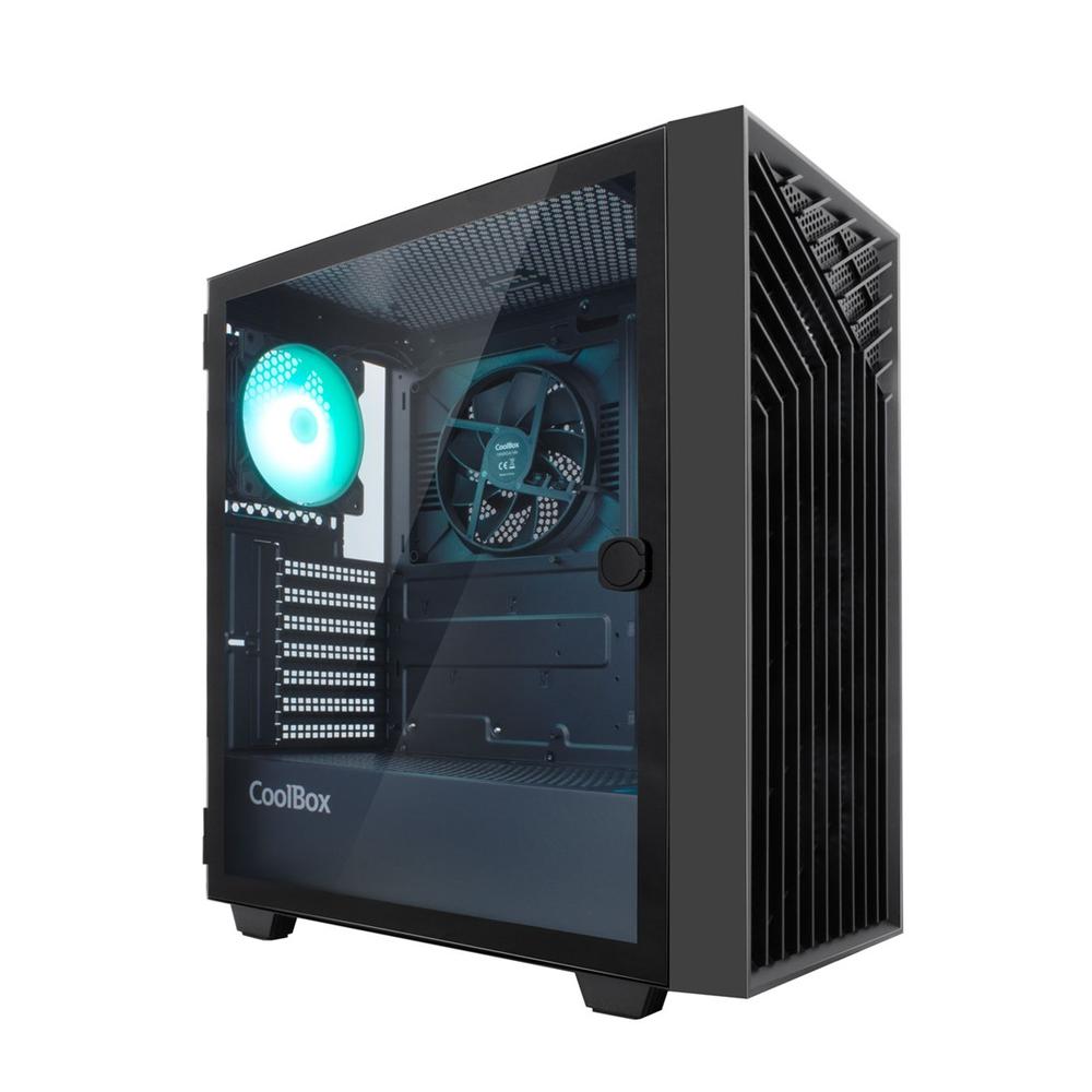 8436624420665 | P/N: COO-CHA-GA300B-0 | Cod. Artículo: MGS0000029306 Caja ordenador gaming coolbox ga300 grid line atx argb cristal templado negro