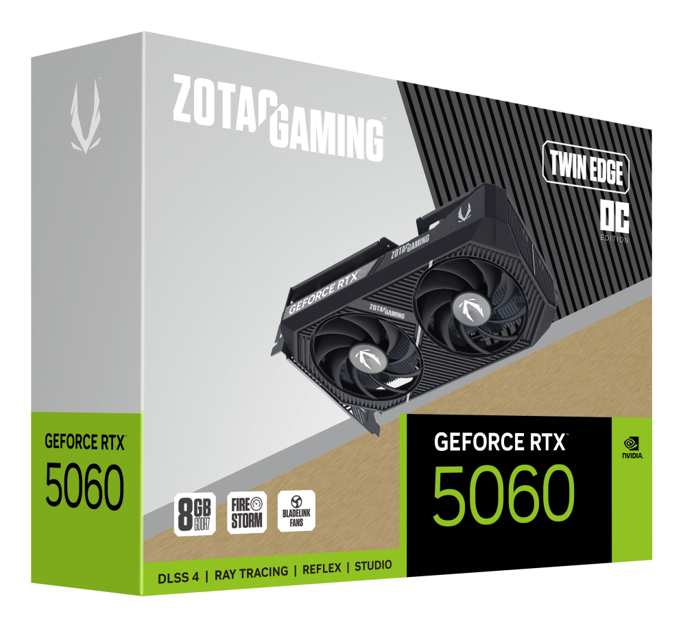 Tarjeta grafica zotac rtx 5060 twin edge oc 8gb - 3x dp - 1x hdmi pci express 5.0 - Imagen 6