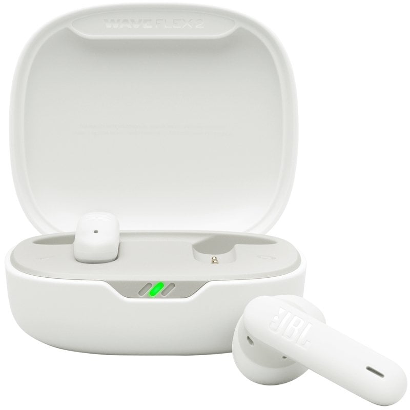 Auriculares Bluetooth JBL Wave Flex 2 con estuche de carga/ Autonomía 10h/ Blancos 1200130015144 JBLWFLEX2WHT JBL-AUR WAVE FLEX 2 WH