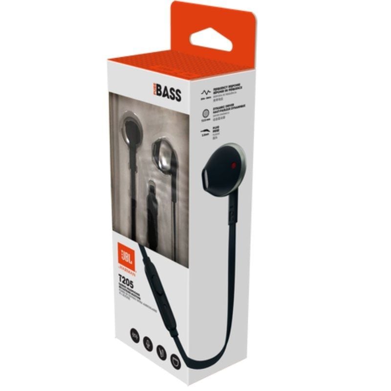Auriculares Intrauditivos JBL Tune 205/ con Micrófono/ Jack 3.5/ Negros - Imagen 5