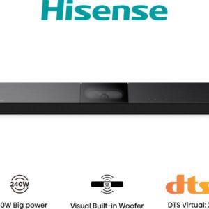 BARRA SONIDO HISENSE HS2000 2.1 SUBWOOFER INTEGRADO 240W DOLBY DIGITAL BT 6942351411514 HS2000