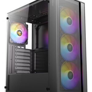 CAJA ANTEC AX65 ARGB ATX NEGRO 4XVENT 120MM 2XUSB SN FUENTE 0761345102063 0-761345-10206-3