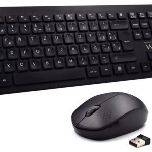 COMBO TECLADO RATON EWENT ESPAÑOL TECLAS CONCAVAS RF INALMABRICO NEGRO 8054392616846 EW3256