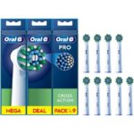 Cabezal de Recambio para cepillo Oral-B Pro Cross Action/ Pack 9 uds 8700216018913  ORAB-PAE-CAB PRO CA 9U