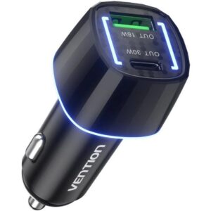 Cargador de Coche Vention FFRB0/ 1xUSB-Tipo C/ 1xUSB/ 48W 6922794790896 FFRB0 VEN-CAR FFRB0