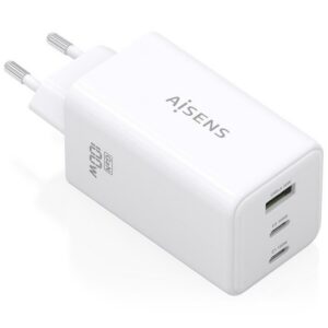 Cargador de Pared GaN Aisens ASCH-100W3P051-W/ 2xUSB Tipo-C/ 1xUSB/ 100W 8435739903179 ASCH-100W3P051-W AIS-CARGA ASCH-100W3P051-W