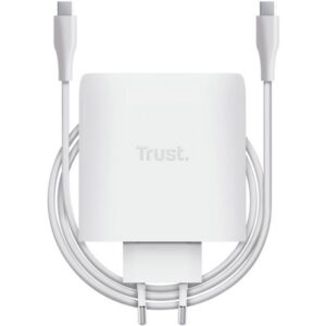 Cargador de Pared GaN Trust Maxo 100W/ 2xUSB Tipo-C/ Incluye Cable USB Tipo-C/ 100W 8713439255287 25528 TRU-CARGA MAXO 100W 2C WH
