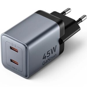 Cargador de Pared GaN Vention FCDH0-EU/ 2xUSB Tipo-C/ 45W 6922794791466 FCDH0-EU VEN-CARGA FCDH0-EU