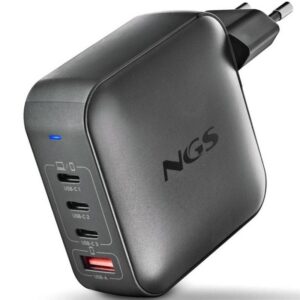 Cargador de Portátil GaN NGS BUD 165W/ 165W/ Automático/ Voltaje 5-21V 8435430626360 BUD165W NGS-CARGA BUD 165W BK