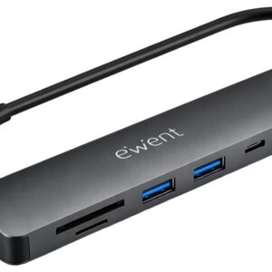 DOCKING EWENT EW1152 USB-C 7EN1 HDMI USB-C 2XUSB-A LECTOR SD MICROSD 8052101435436 EW1152