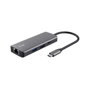 Docking USB Tipo-C Trust Dalyx/ 2xUSB/ 2xUSB Tipo-C/ 1xHDMI 4K/ 1xRJ45/ Gris 8713439249682 24968 TRU-ADP DALYX