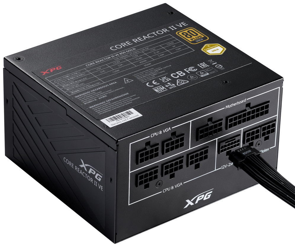 FUENTE ALIMENTACION XPG COREREACTOR II 850W 80+ GOLD FULLY MODULAR ATX 4711085946256 75261435