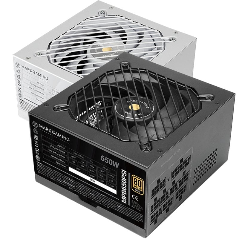 Fuente de Alimentación Mars Gaming MPB650PSI/ 650W/ Ventilador 12cm/ 80 Plus Gold 8435693115328 MPB650PSI TAC-FUENTE MPB650PSI BK