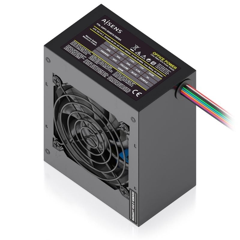 Fuente de Alimentación SFX Aisens ASPC-500SFX-PSEBK/ 500W/ Ventilador 8cm - Imagen 2