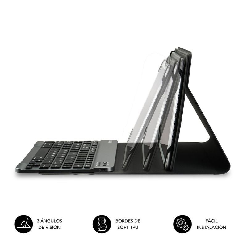 Funda con Teclado Subblim Keytab Pro Bluetooth para Tablets de 9.6"-10.8"/ Roja - Imagen 4