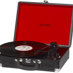 GIRADISCOS DENVER ALTAV AUX-OUT PC CONVERT MP3 MALETA NEGRO 5706751028649 VPL-120black