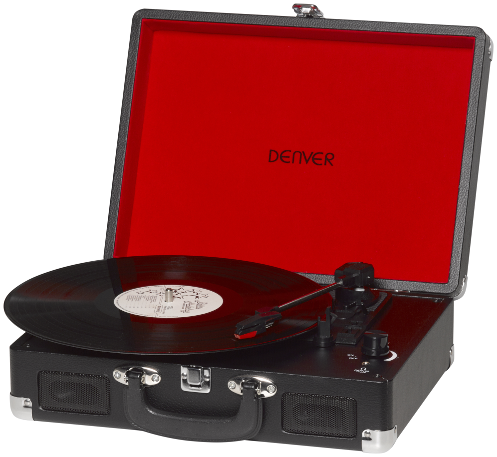 GIRADISCOS DENVER ALTAV AUX-OUT PC CONVERT MP3 MALETA NEGRO 5706751028649 VPL-120black