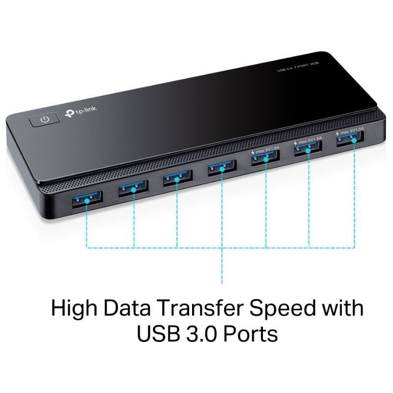Hub USB 3.0 TP-Link UH700/ 7xUSB/ 1xMicroUSB DC/ Negro - Imagen 2