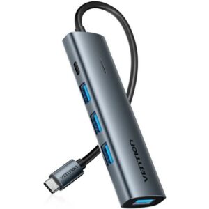 Hub USB Tipo-C 3.0 Vention TGZHB/ 3xUSB/ 1xUSB Tipo-C PD/ Gris 6922794788565 TGZHB VEN-HUB TGZHB