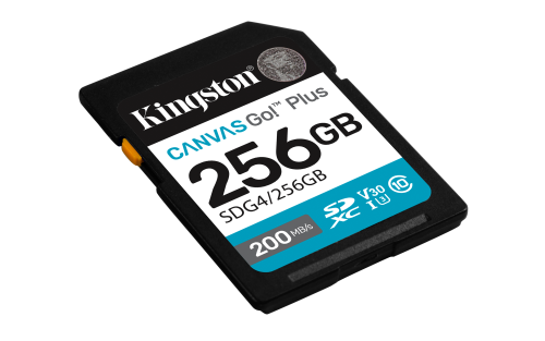 Kingston Technology 256GB SDXC Canvas Go Plus Gen4 200MB/s C10 UHS-I U3 V30 - Imagen 2
