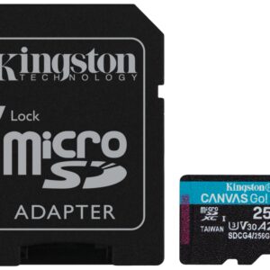 Kingston Technology Tarjeta microSDXC Canvas Go Plus Gen4 de 256 GB