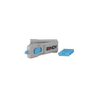 Lindy 40324 bloqueador de puerto Bloqueador de puerto + clave DisplayPort Azul Acrilonitrilo butadieno estireno (ABS) 5 pieza(s) 4002888403245 | P/N: 40324 | Ref. Artículo: 1410310